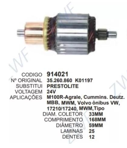INDUZIDO AGRALE FORD MB VOLVO 24V