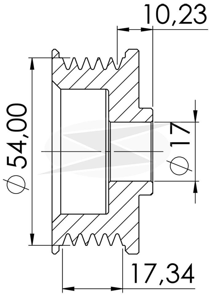 POLIA ALTERNADOR VALEO 5 CANAIS GM CORSA FIAT