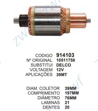 INDUZIDO CASE CUMMINS VOLVO 39MT