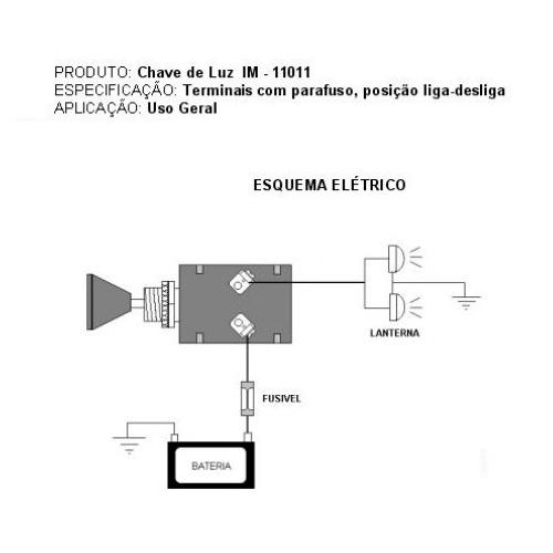 INTERRUPTOR FAROL 2 POSIÇÕES LIGA E DESLIGA