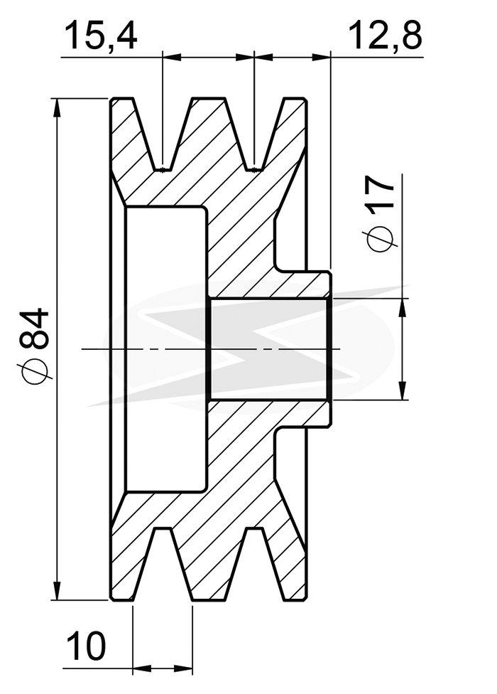 POLIA ALTERNADOR MITSUBISHI 2 CANAIS L200 PAJERO