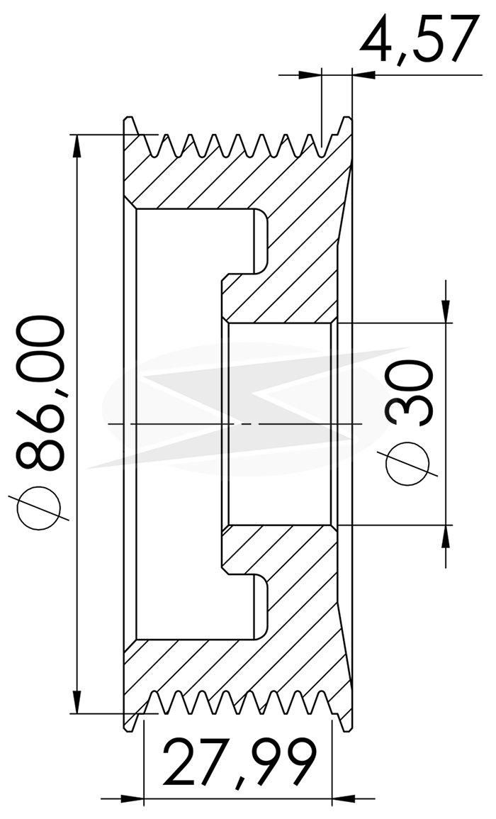 POLIA ALTERNADOR BOSCH 8 CANAIS SCANIA 124 114