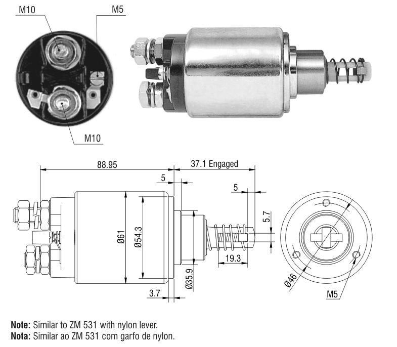 RELÉ DE PARTIDA AGRALE CASE GM MASSEY 12V