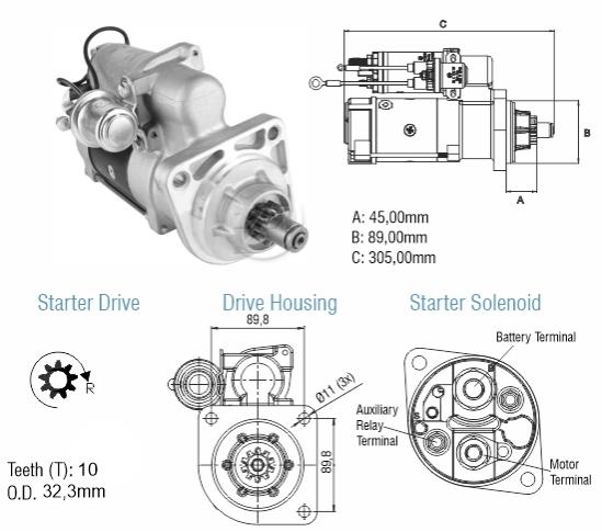 MOTOR DE PARTIDA 29MT VW 8150 24V