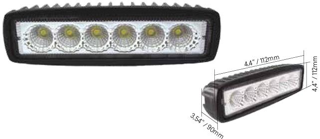 FAROL DE MILHA AUX MINI-BARRA 6 LEDS 18W CINOY