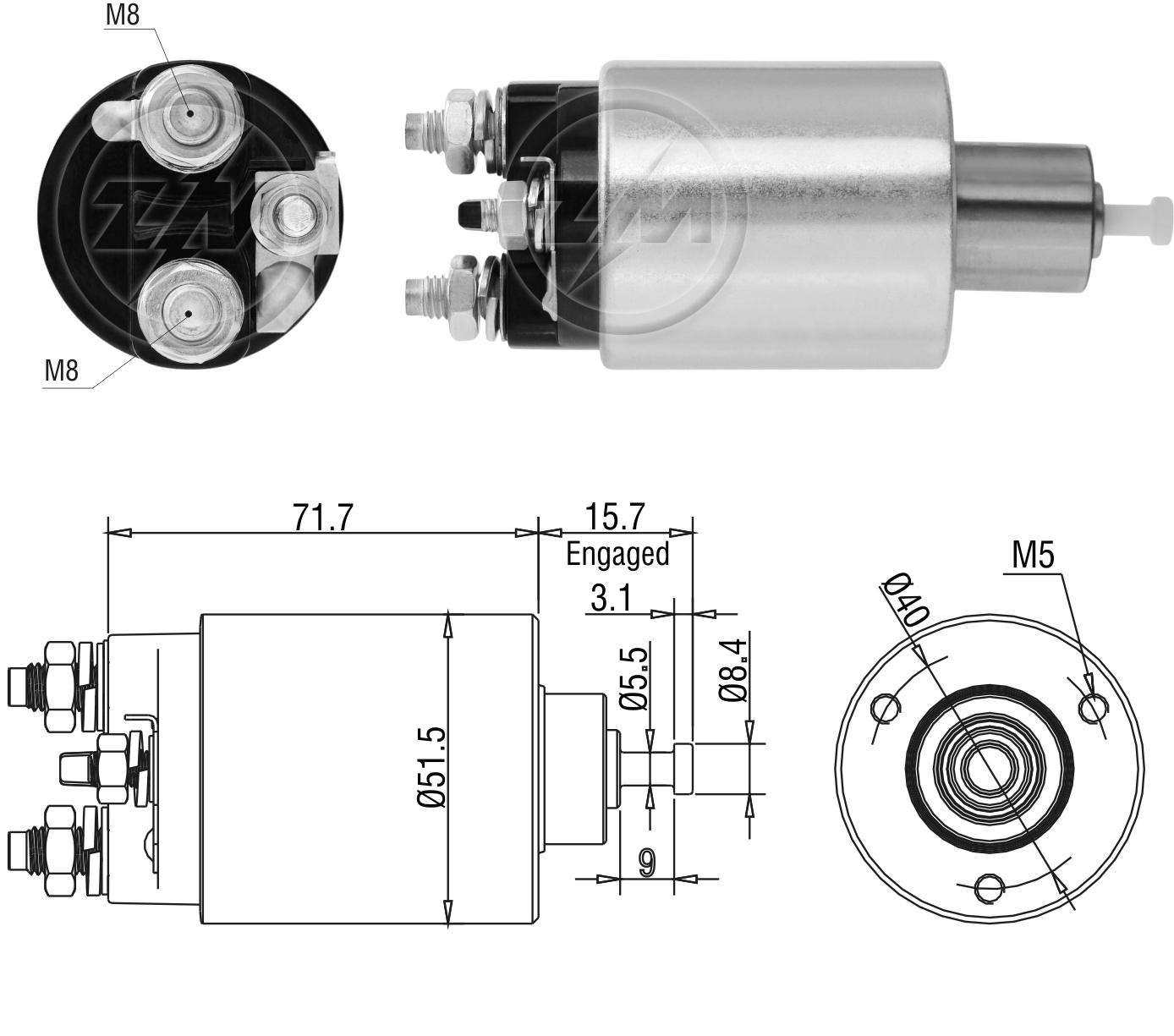 RELÉ DE PARTIDA ASTRA BLAZER VECTRA MONZA 12V