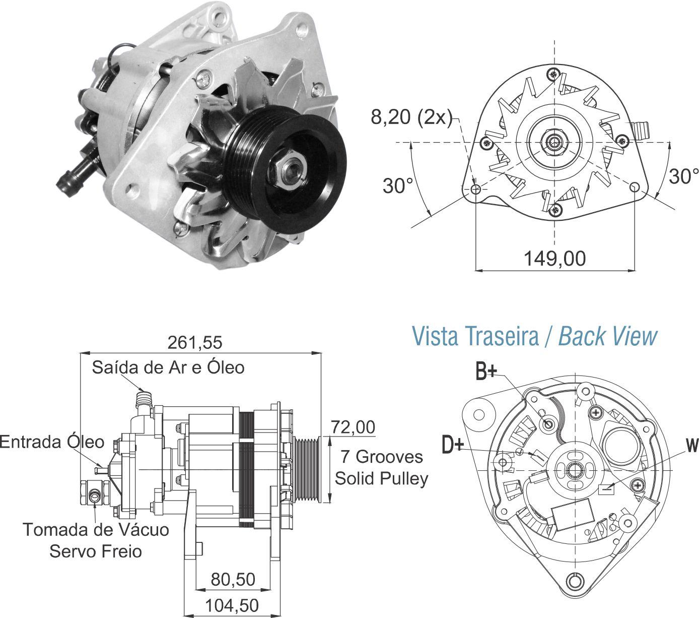 ALTERNADOR RANGER GM BLAZER MB S10 SPRINTER 12V