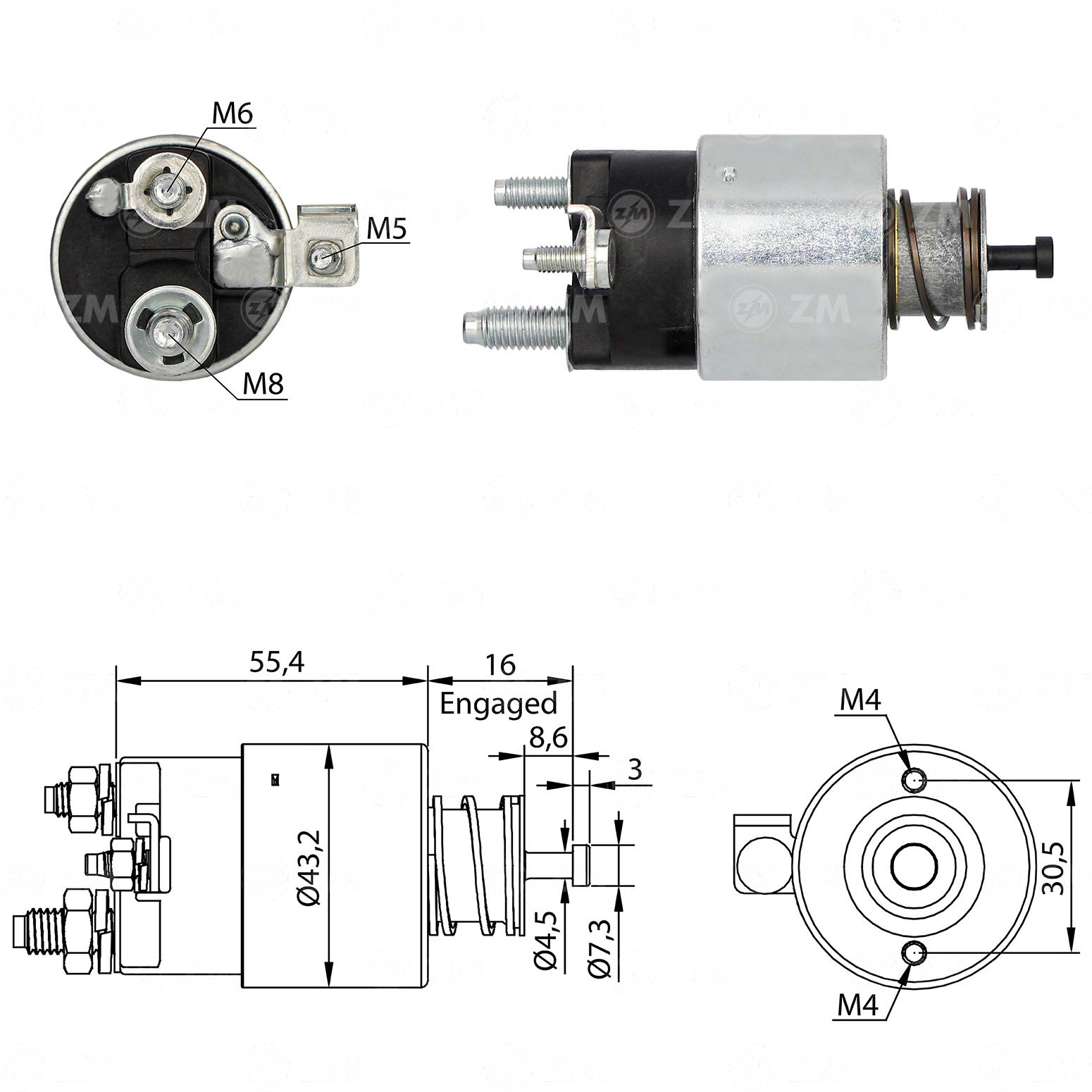 RELÉ DE PARTIDA AIRCROSS C3 206 208 12V