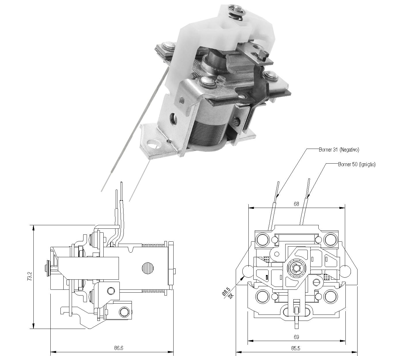RELÉ DE COMANDO VOLVO BM F FB 84/85/86/87 12V