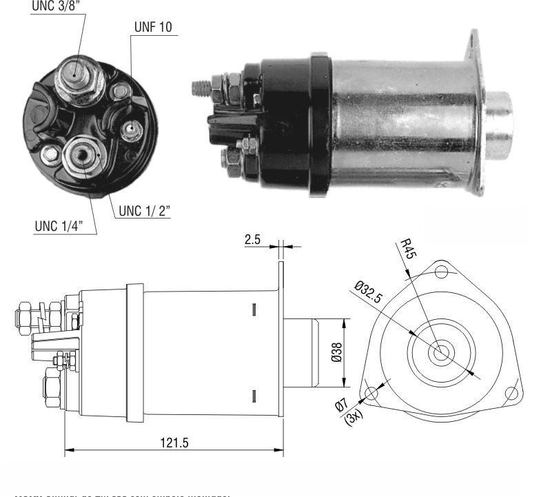 RELÉ DE PARTIDA CASE CATERPILLAR 37MT 12V