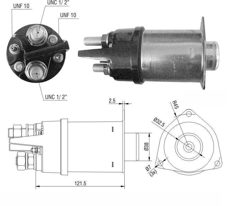 RELÉ DE PARTIDA CASE 42MT FORD JOHN DEERE 12V