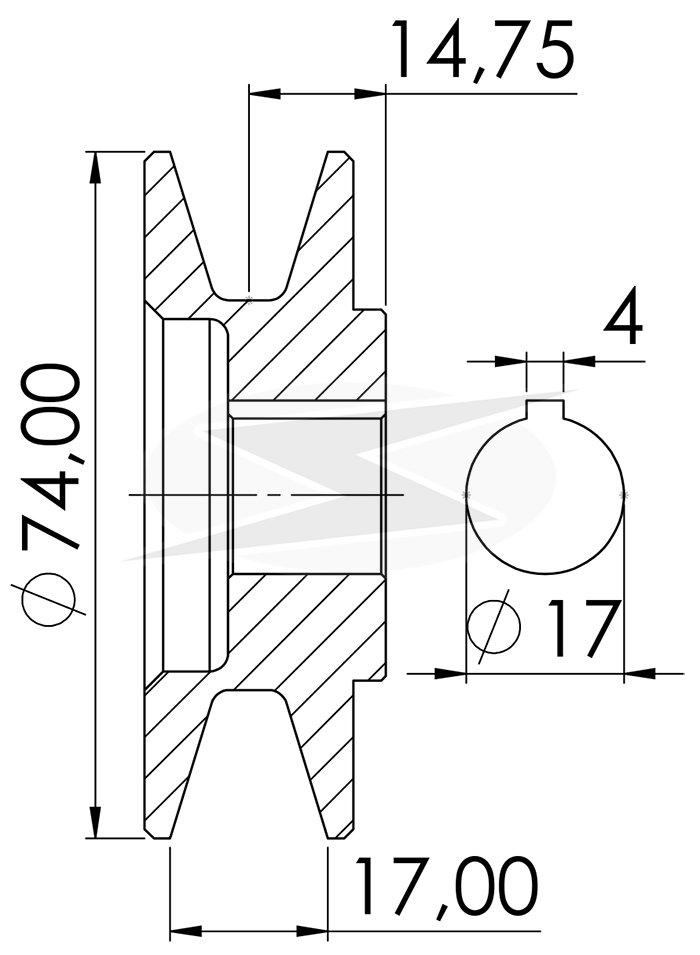 POLIA ALTERNADOR BOSCH 1 CANAL FORD F1000