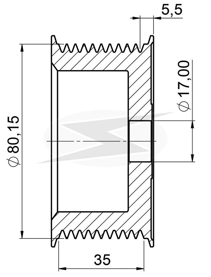 POLIA ALTERNADOR BOSCH SCANIA P124 R124 T124