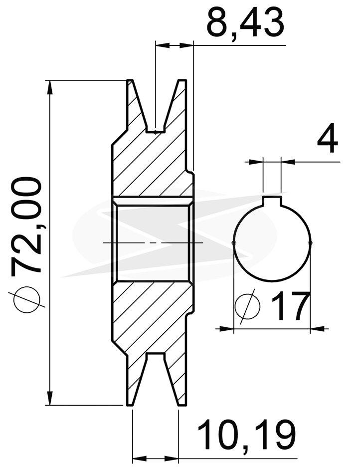 POLIA ALTERNADOR BOSCH 1 CANAL FORD BELINA VW GOL