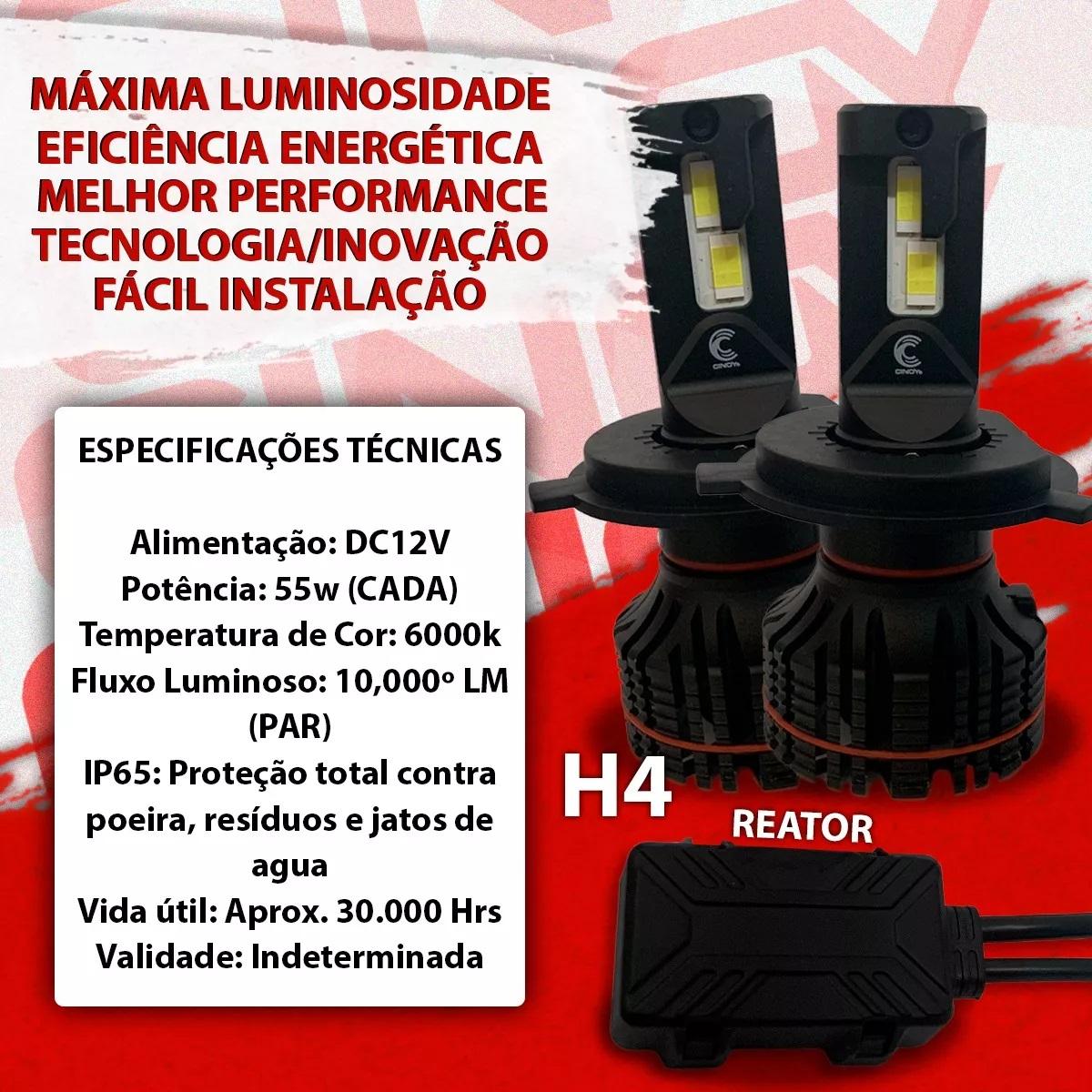 PAR LÂMPADA ULTRA LED POWER MAX CINOY H4 12V