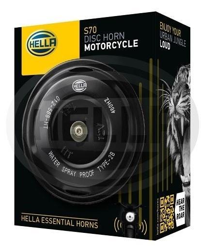 BUZINA HELLA P/ MOTO 16W 480Hz CONEC UNIVERSAL 12V