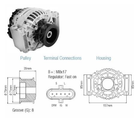 ALTERNADOR 24V (CW) 80A NCB1 SCANIA 1405 G340