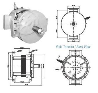 ALTERNADOR 24V (CW) 95A CATERPILLAR 773E 928G 966H