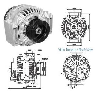 ALTERNADOR 24V (CW) 100A NCB2 SCANIA F113 HL G 230