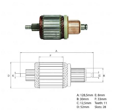 INDUZIDO 12V 1,4KW CITROËN BERLINGO FIAT BRAVO VW