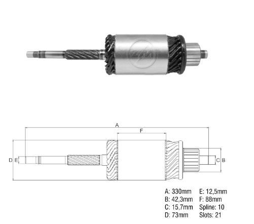 INDUZIDO 24V CASE W 18D VW 16.180 MB