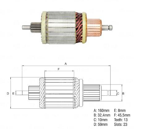 INDUZIDO 12V 1,8KW AUDI A6 BMW 5 SÉRIES FORD PUMA