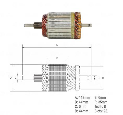 INDUZIDO 12V 1,1KW CITROËN XSARA PEUGEOT 306
