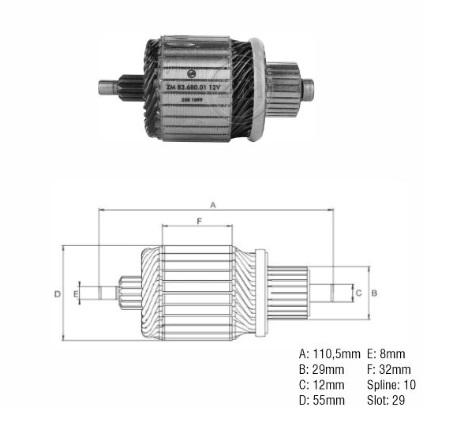 INDUZIDO 12V 1,4KW ACURA SLX GM BLAZER NISSAN