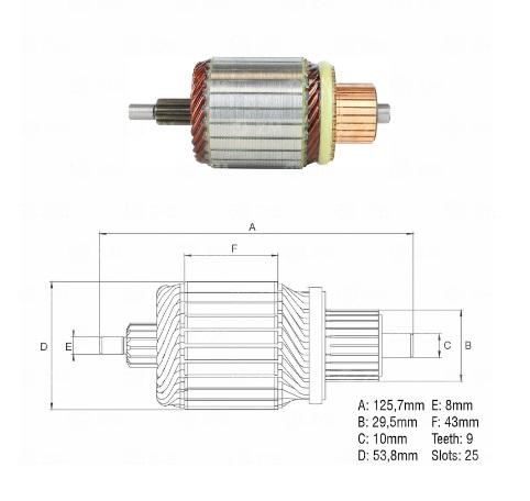 INDUZIDO 12V 1,4KW GM TRACKER JEEP CHEROKEE