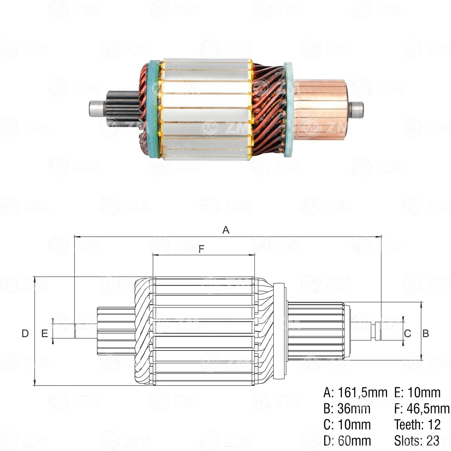 INDUZIDO 24V 4,0KW MB 1215 IVECO DAILY VW 13.180