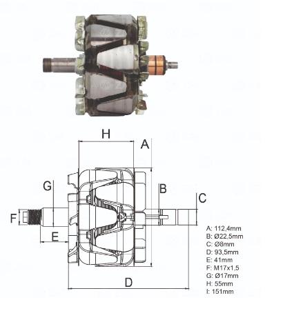 ROTOR 24V 90A A4TA IVECO CURSOR STRALIS  EUROTECH