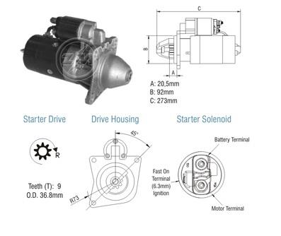 MOTOR DE PARTIDA EV LAND ROVER DEFENDER 2,2KW 12V