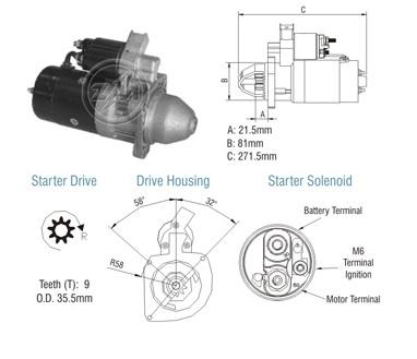 MOTOR DE PARTIDA EV FIAT DUCATO 2,2KW 12V