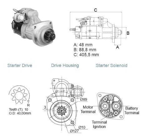 MOTOR DE PARTIDA 38MT CUMMINS 7,5KW 24V