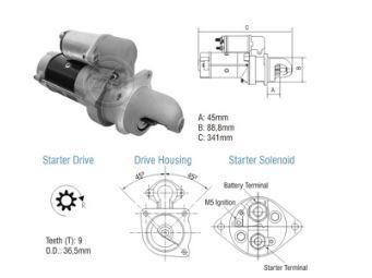 MOTOR DE PARTIDA 28MT MB 1418 1620 12V