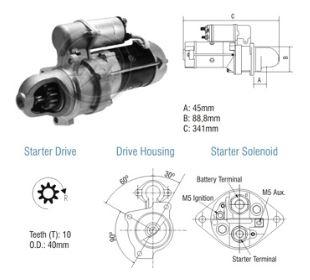 MOTOR DE PARTIDA 28MT BOBCAT MASSEY 12V