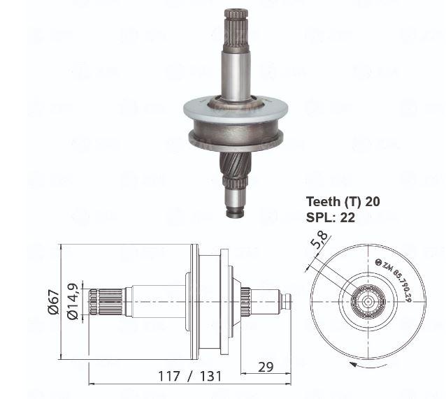 IMPULSOR DE PARTIDA MAZDA MITSUBISHI