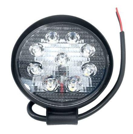 FAROL AUX 9 LEDS REDONDO BIVOLT SLIM