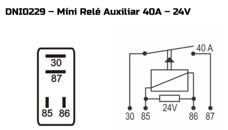 RELÉ AUX. MINI 24V 40A VW