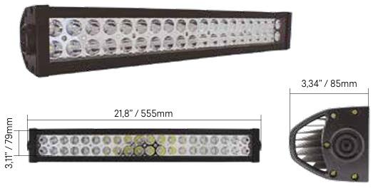 BARRA EM LED 40 LEDS 120W 9/36V VCLEAR