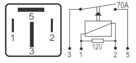RELÉ AUXILIAR AR CONDICIONADO 12V JUMPER TORO GOL