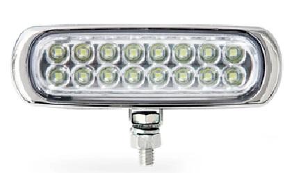 FAROL AUXILIAR RETANGULAR 16 LED SP CROMADO BIVOLT