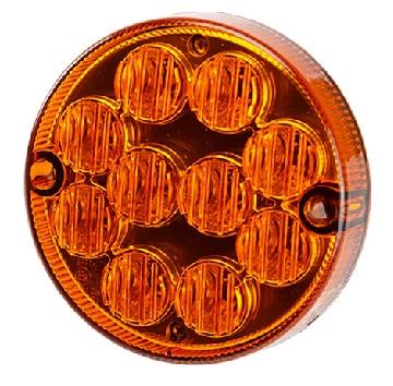 LANTERNA LED DIREC. ÂMBAR 96MM BIV FIX TRASEIRA