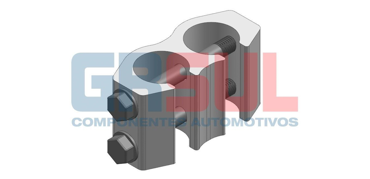 SUPORTE ABRAÇADEIRA 50MM TUBO PARALAMA VOLVO FH
