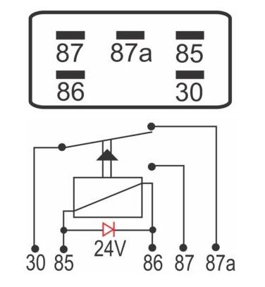 MICRO RELÉ AUXILIAR REVERSOR 24V