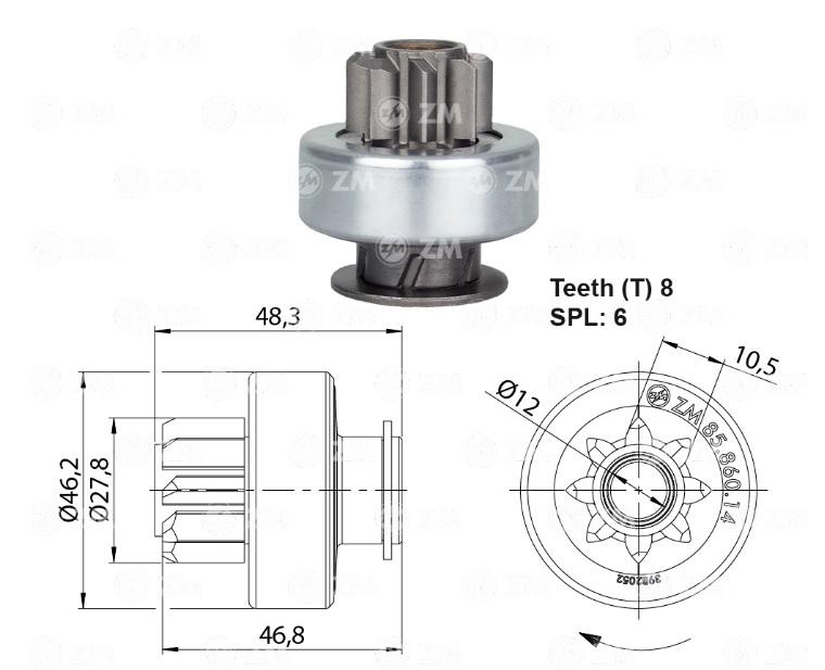 IMPULSOR DE PARTIDA HYUNDAI KIA