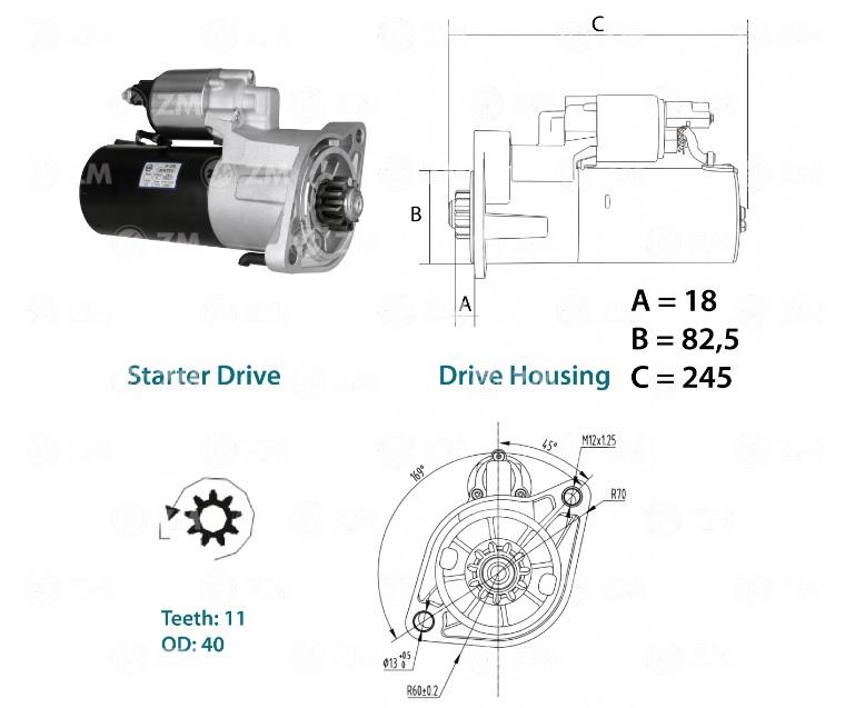 MOTOR DE PARTIDA TOYOTA HILUX 12V