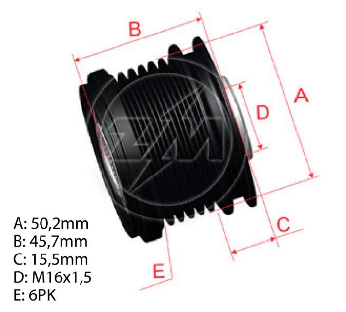 POLIA RODA LIVRE NISSAN SENTRA 13>19