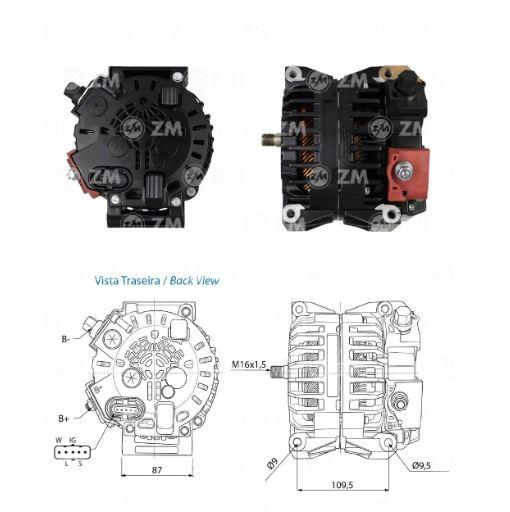 ALTERNADOR SCANIA PGR EURO 150A 24V