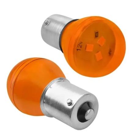 LÂMPADA LED 1141 3W BULBO PINO EM V 12V AMARELA